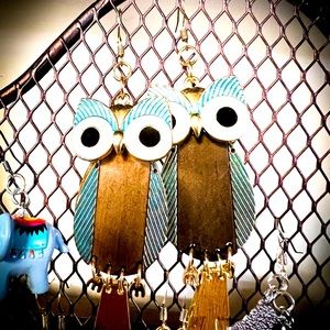 Adorable hand crafted Owl earrings